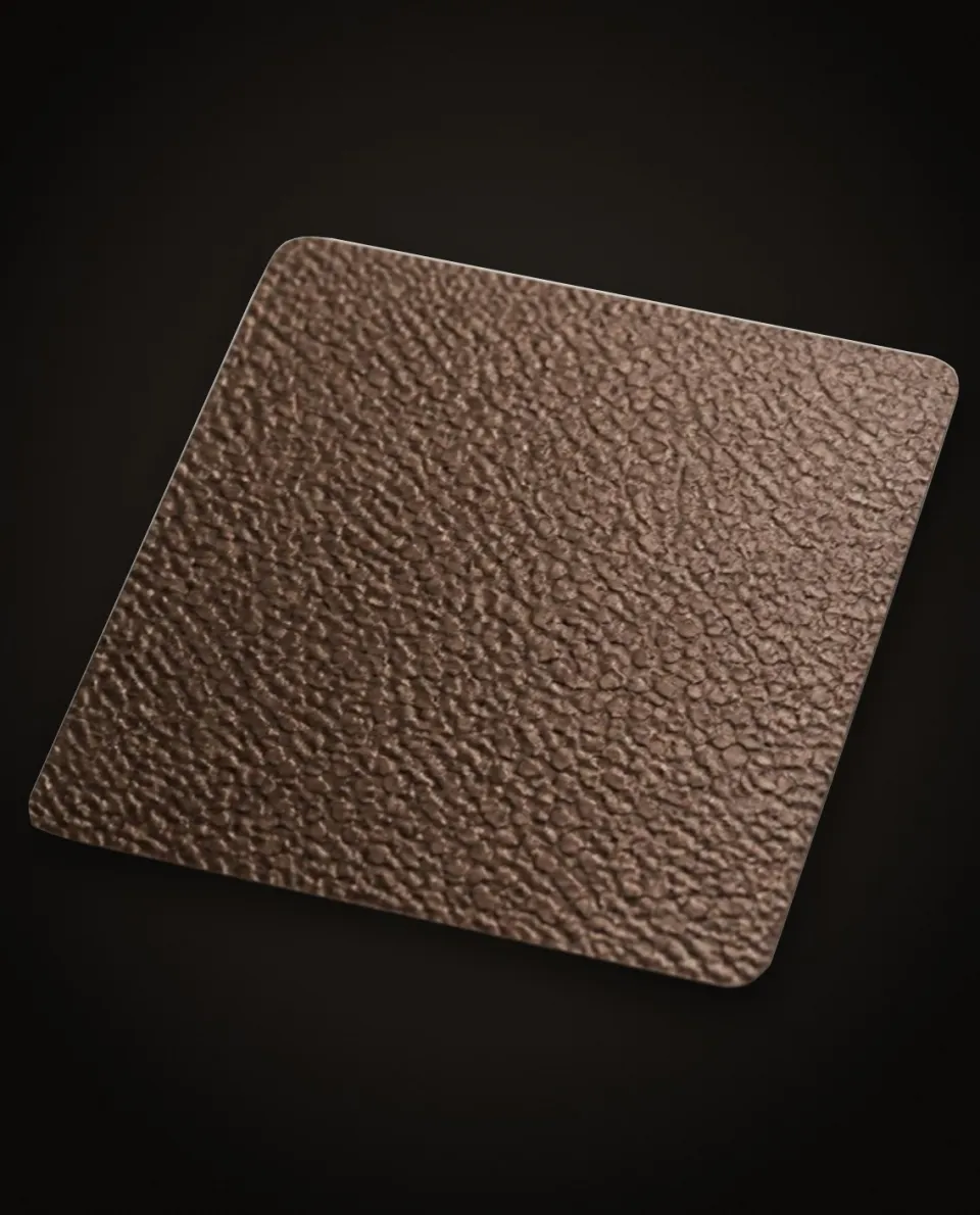 Embossed stainless steel finish