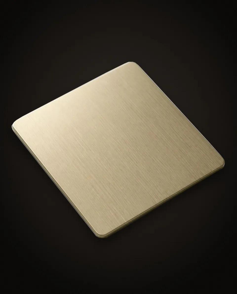 Champagne Gold Hairline stainless steel sheet