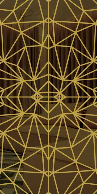 Etched stainless steel design No. 422, gold preview