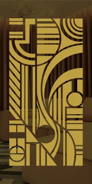 Etched stainless steel design No. 429, gold preview