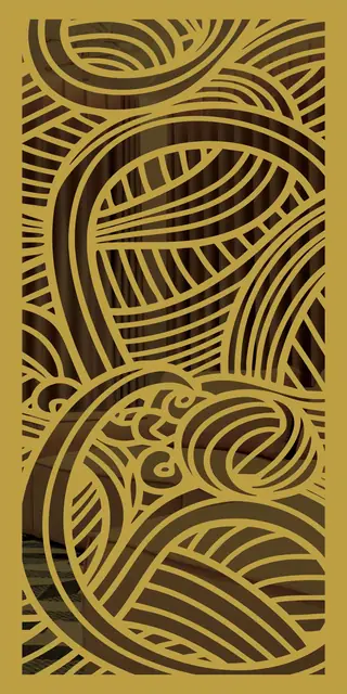 Etched stainless steel design No. 430, gold preview