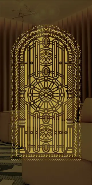 Etched stainless steel design No. 450, gold preview