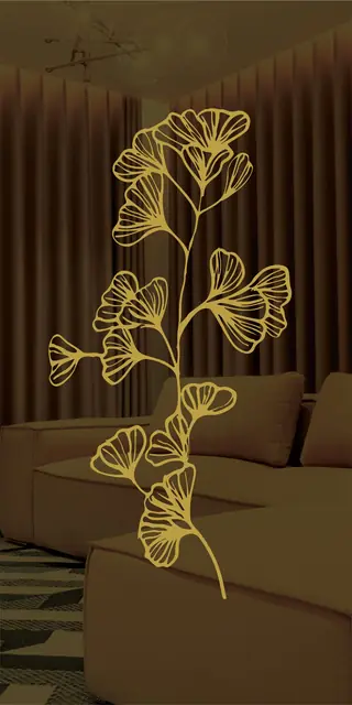 Etched stainless steel design No. 451, gold preview