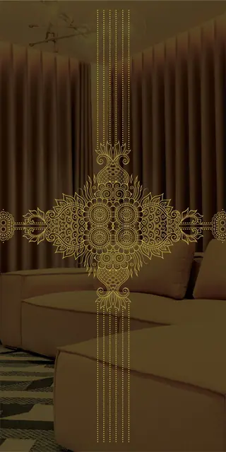Etched stainless steel design No. 464, gold preview
