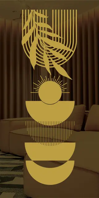 Etched stainless steel design No. 473, gold preview