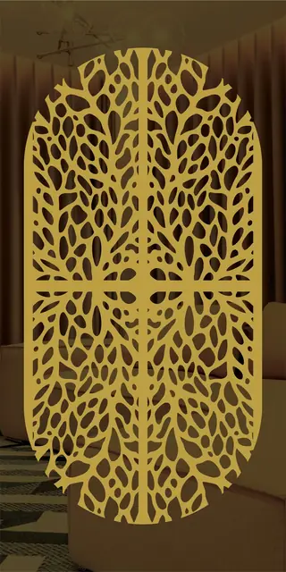 Etched stainless steel design No. 487, gold preview