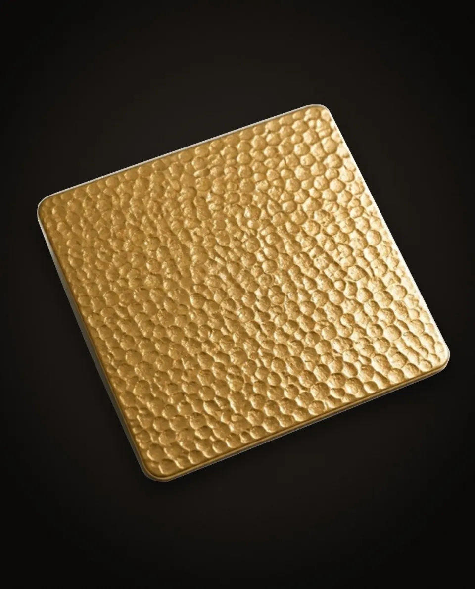 Gold Embossed stainless steel sheet