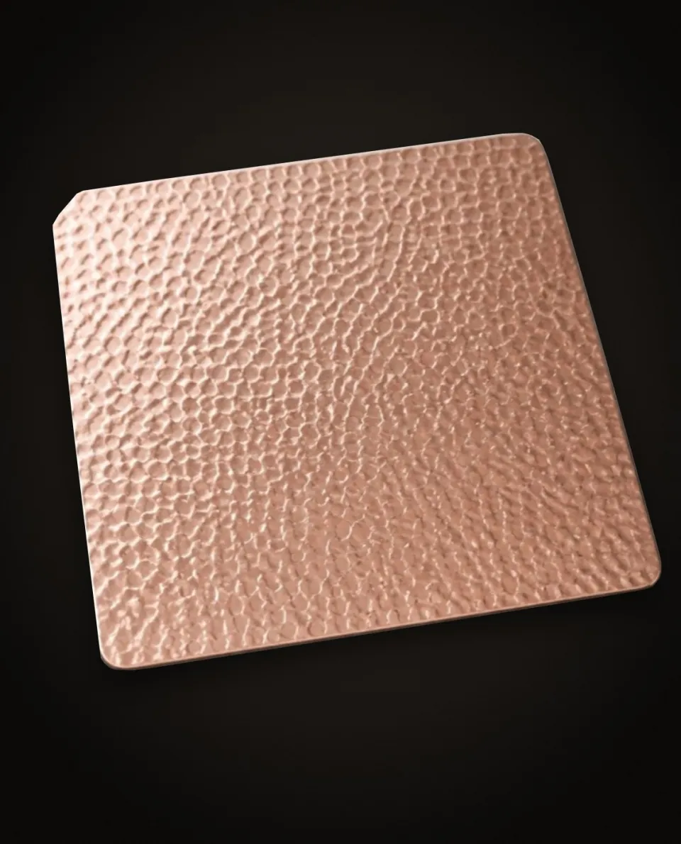 Rose Gold Embossed stainless steel sheet